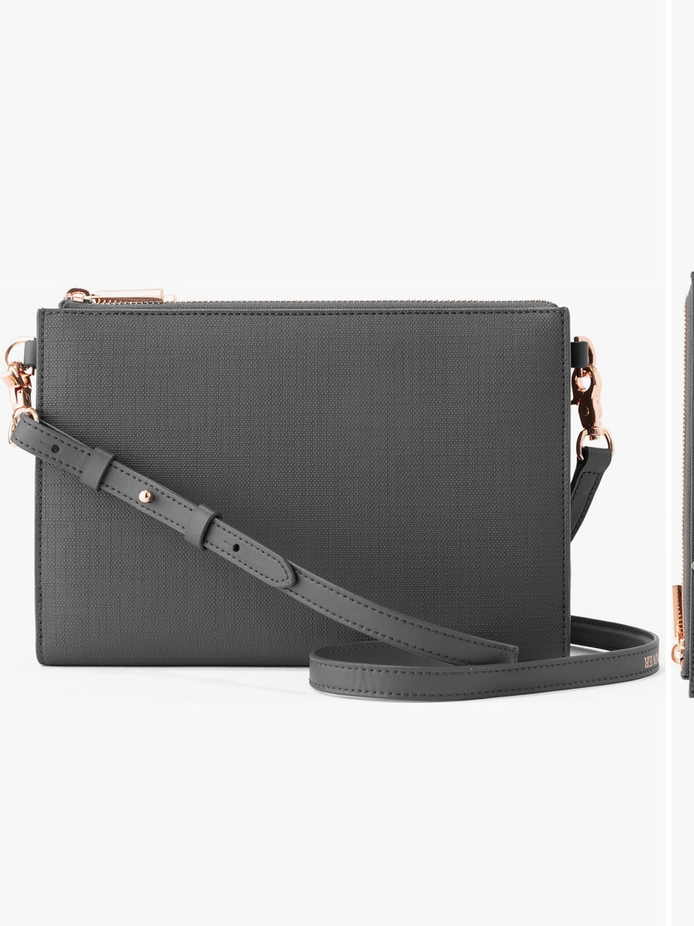 Dagne Dover Essentials Coated Canvas Clutch/Wallet Graphite